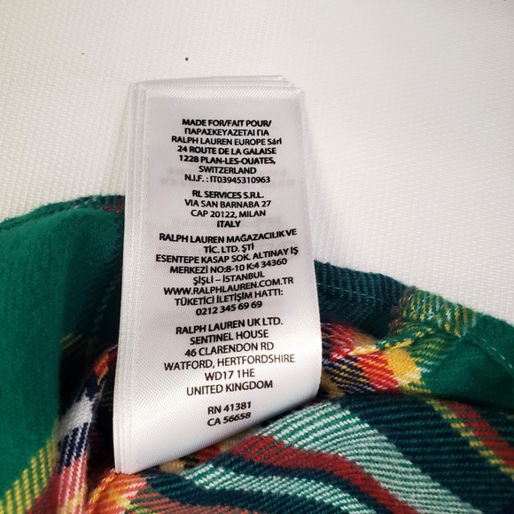 Polo Ralph Lauren Long Sleeve Performance Classic Flannel Shirt Green Plaid - Picture 12 of 13